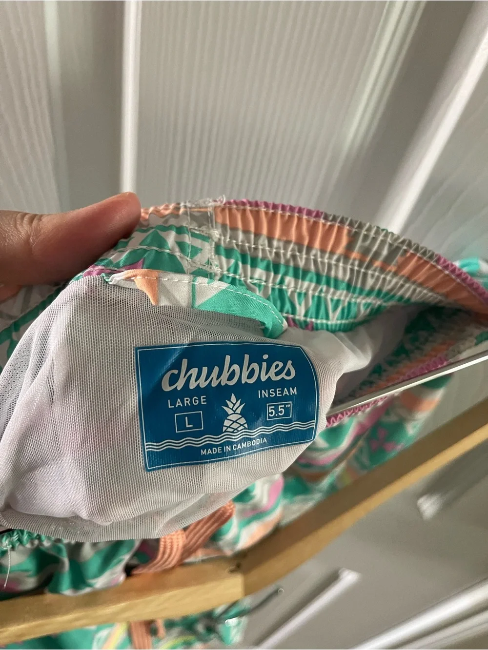 NWOT Chubbies Men’s Swim Trunks En Fuego 5.5” Size LARGE